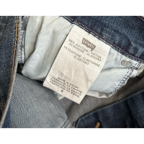 LEVIS 515 Womens Size 8 Cotton Blend Flat Front Denim Blue Jean Shorts - Picture 7 of 8